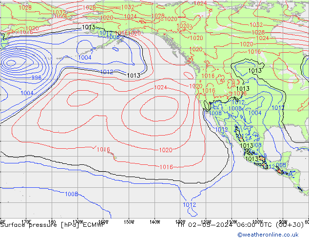 Bodendruck ECMWF Do 02.05.2024 06 UTC