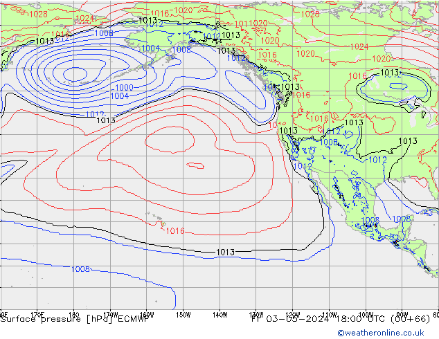 Luchtdruk (Grond) ECMWF vr 03.05.2024 18 UTC