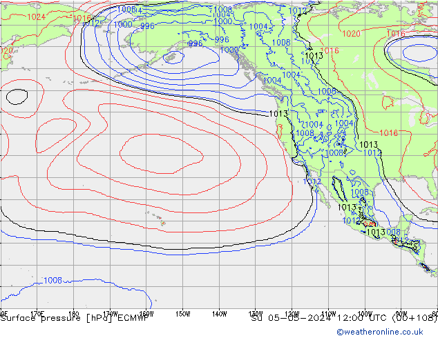 Surface pressure ECMWF Su 05.05.2024 12 UTC