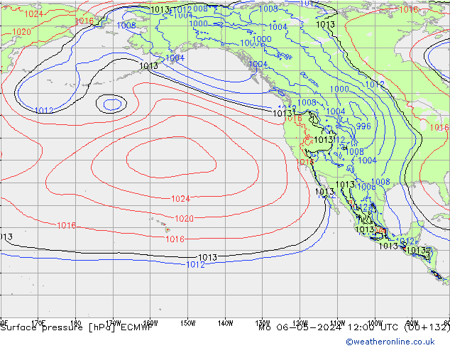 Surface pressure ECMWF Mo 06.05.2024 12 UTC