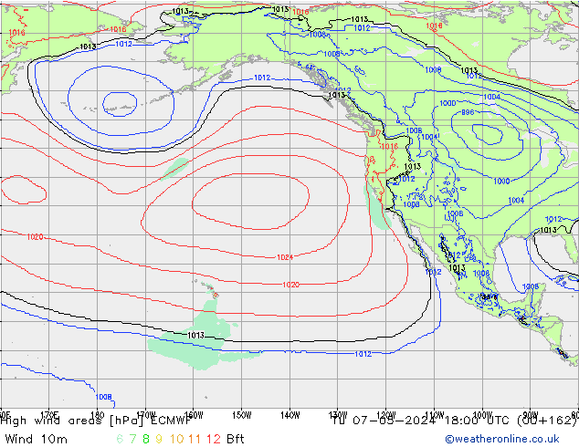 High wind areas ECMWF Ter 07.05.2024 18 UTC