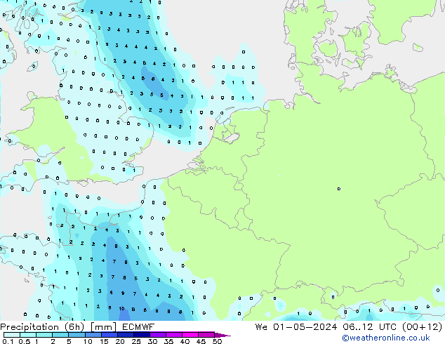 opad (6h) ECMWF śro. 01.05.2024 12 UTC