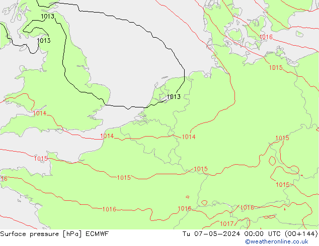 Yer basıncı ECMWF Sa 07.05.2024 00 UTC