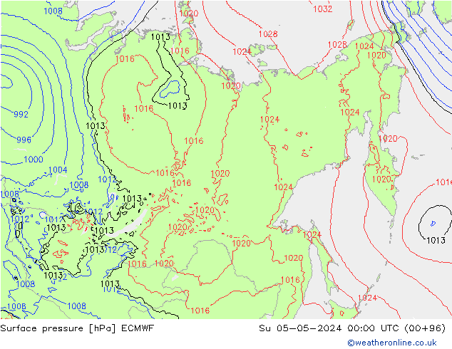 pression de l'air ECMWF dim 05.05.2024 00 UTC