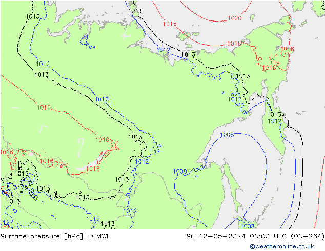 Yer basıncı ECMWF Paz 12.05.2024 00 UTC