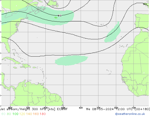 Courant-jet ECMWF mer 08.05.2024 12 UTC