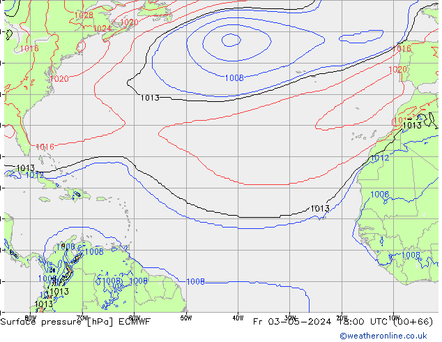 приземное давление ECMWF пт 03.05.2024 18 UTC