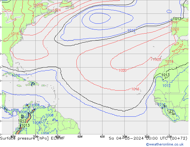 Surface pressure ECMWF Sa 04.05.2024 00 UTC