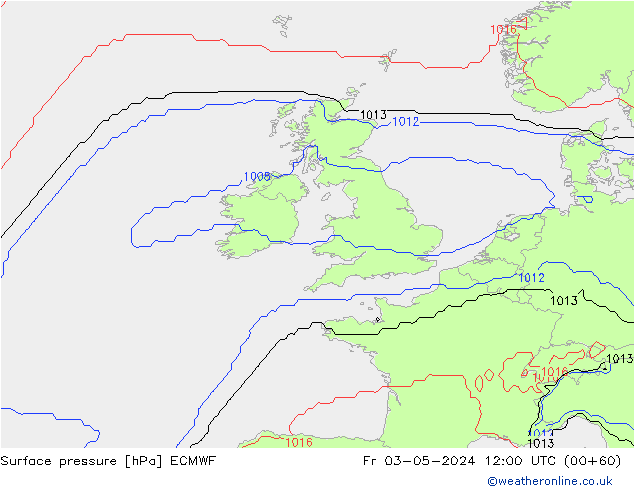 Surface pressure ECMWF Fr 03.05.2024 12 UTC