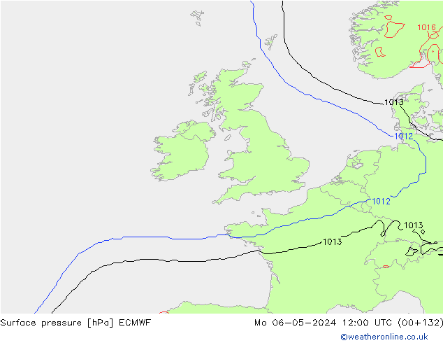 Surface pressure ECMWF Mo 06.05.2024 12 UTC