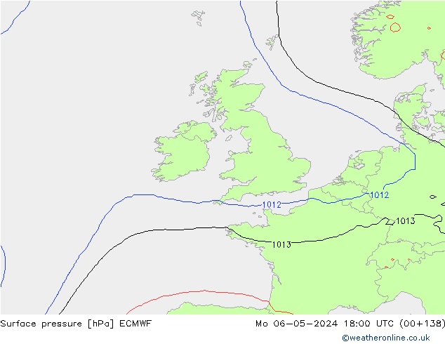 Yer basıncı ECMWF Pzt 06.05.2024 18 UTC