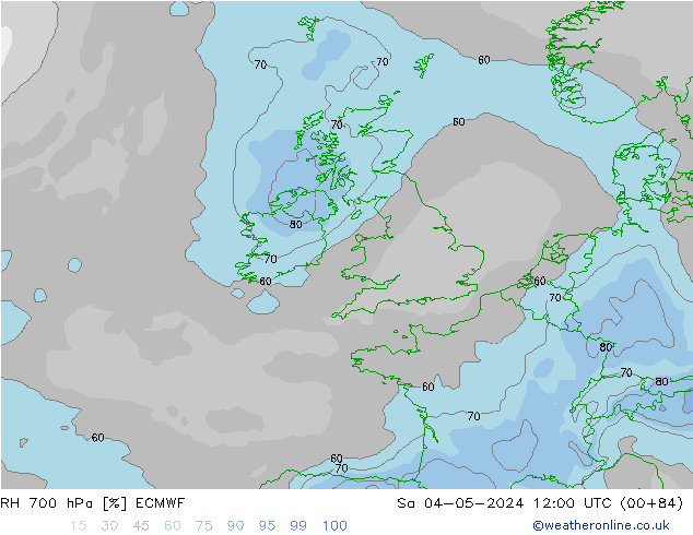 RH 700 hPa ECMWF Sa 04.05.2024 12 UTC