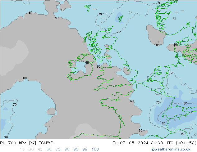 Humedad rel. 700hPa ECMWF mar 07.05.2024 06 UTC