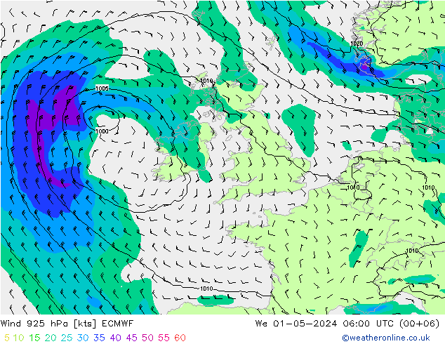  925 hPa ECMWF  01.05.2024 06 UTC