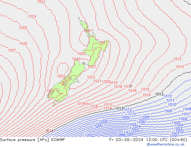 Surface pressure ECMWF Fr 03.05.2024 12 UTC