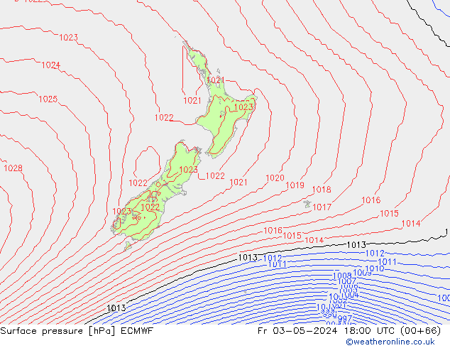 Surface pressure ECMWF Fr 03.05.2024 18 UTC