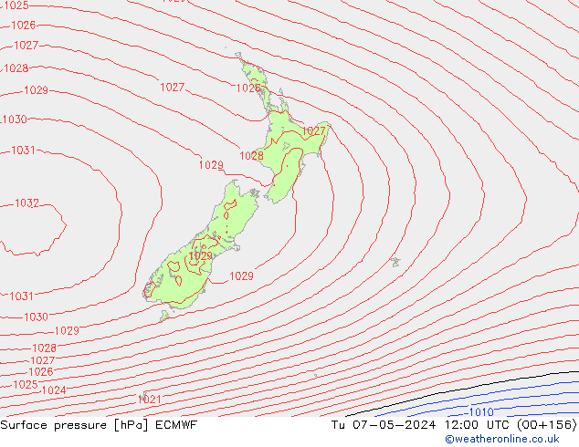 pression de l'air ECMWF mar 07.05.2024 12 UTC