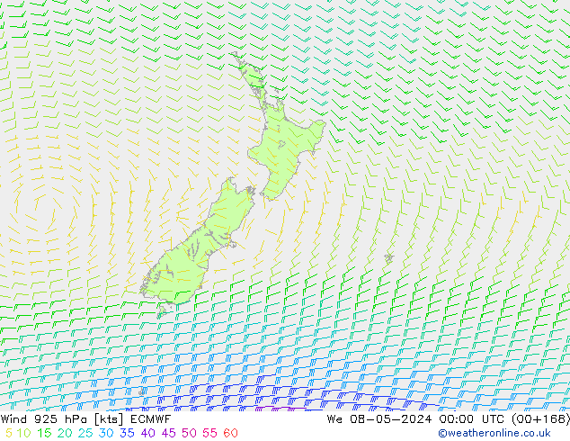 Wind 925 hPa ECMWF We 08.05.2024 00 UTC