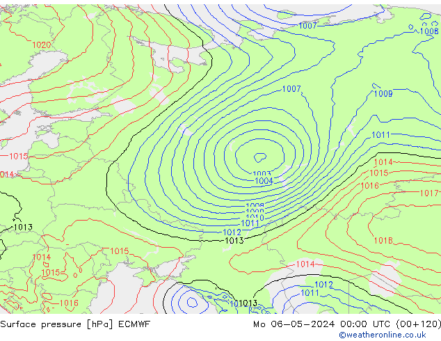 Yer basıncı ECMWF Pzt 06.05.2024 00 UTC