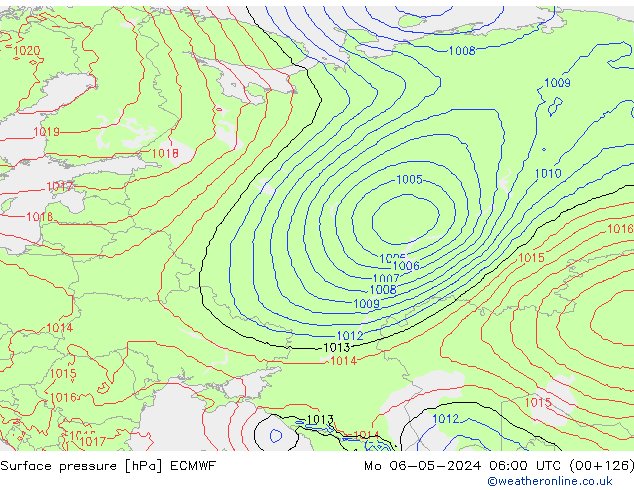 Yer basıncı ECMWF Pzt 06.05.2024 06 UTC