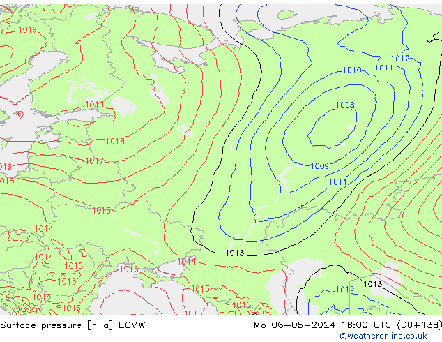 Pressione al suolo ECMWF lun 06.05.2024 18 UTC