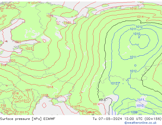 Presión superficial ECMWF mar 07.05.2024 12 UTC