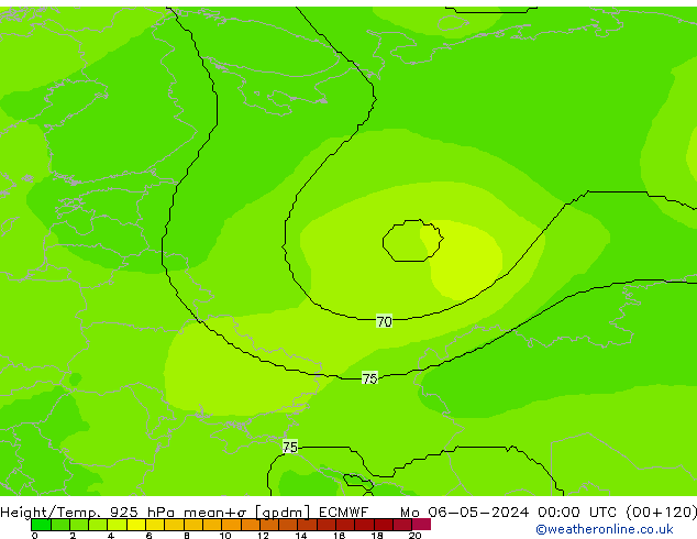 Height/Temp. 925 hPa ECMWF Po 06.05.2024 00 UTC