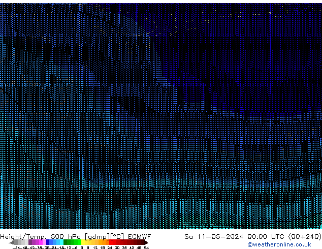 Height/Temp. 500 hPa ECMWF so. 11.05.2024 00 UTC