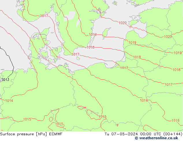 Pressione al suolo ECMWF mar 07.05.2024 00 UTC