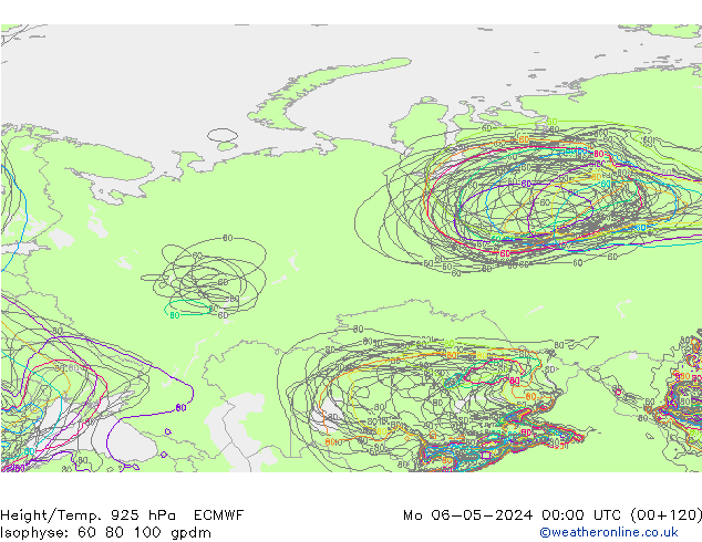 Height/Temp. 925 hPa ECMWF Po 06.05.2024 00 UTC