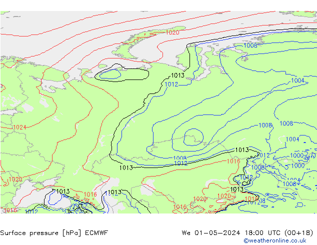 pression de l'air ECMWF mer 01.05.2024 18 UTC