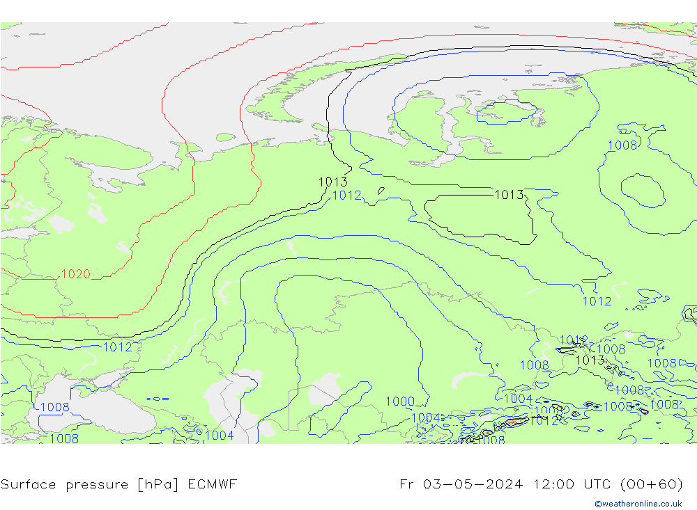 Surface pressure ECMWF Fr 03.05.2024 12 UTC