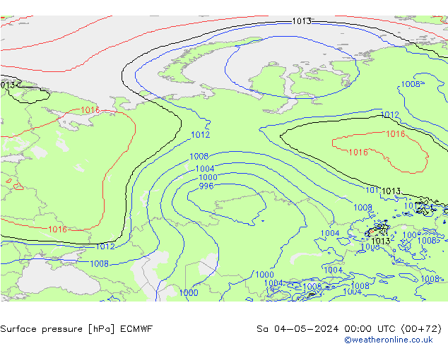 pression de l'air ECMWF sam 04.05.2024 00 UTC