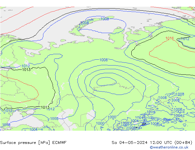 Yer basıncı ECMWF Cts 04.05.2024 12 UTC