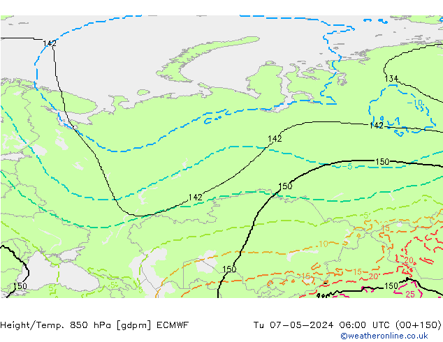 Height/Temp. 850 hPa ECMWF mar 07.05.2024 06 UTC