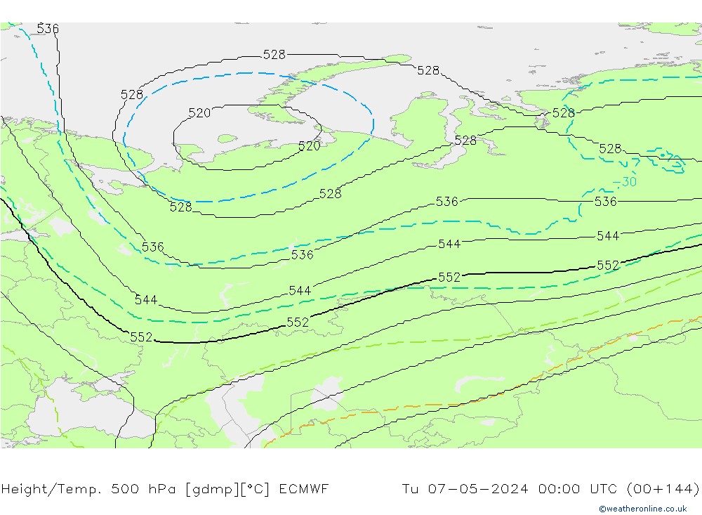 Height/Temp. 500 hPa ECMWF mar 07.05.2024 00 UTC