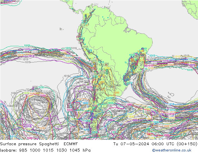 pression de l'air Spaghetti ECMWF mar 07.05.2024 06 UTC