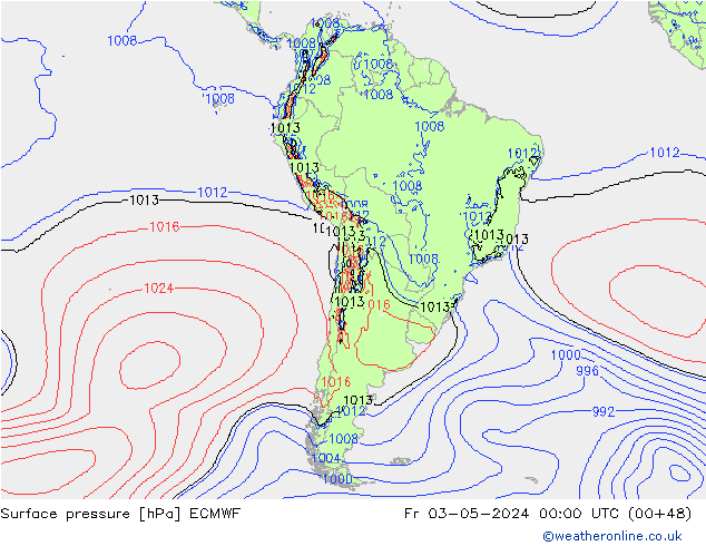 ciśnienie ECMWF pt. 03.05.2024 00 UTC