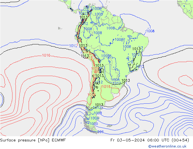 Luchtdruk (Grond) ECMWF vr 03.05.2024 06 UTC