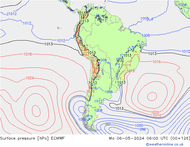 Yer basıncı ECMWF Pzt 06.05.2024 06 UTC