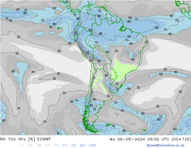 RH 700 hPa ECMWF Mo 06.05.2024 06 UTC