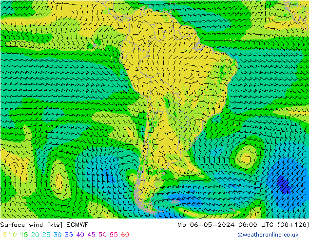 Surface wind ECMWF Mo 06.05.2024 06 UTC