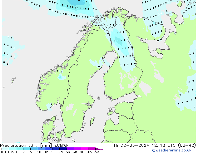 Précipitation (6h) ECMWF jeu 02.05.2024 18 UTC