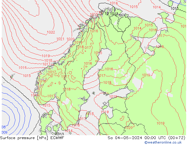 Luchtdruk (Grond) ECMWF za 04.05.2024 00 UTC