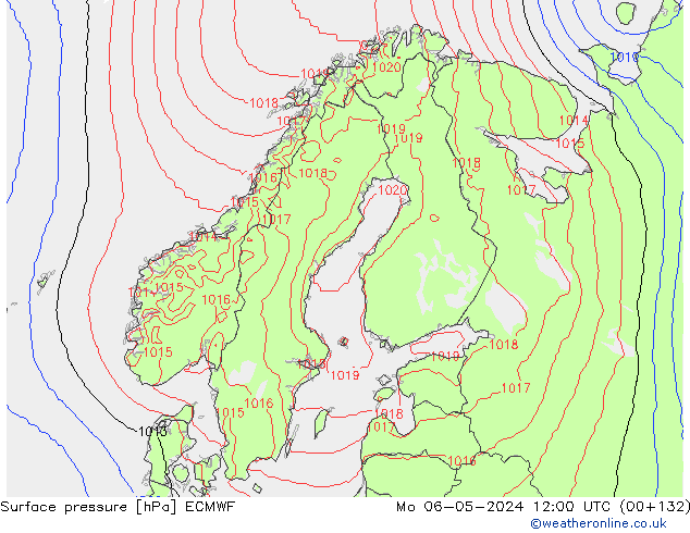 Yer basıncı ECMWF Pzt 06.05.2024 12 UTC