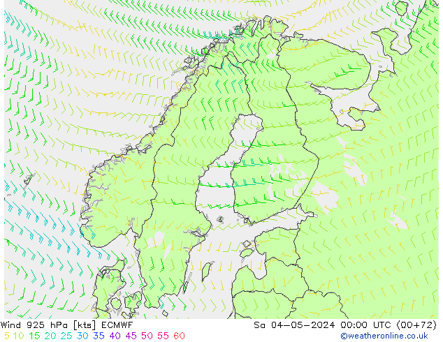 Rüzgar 925 hPa ECMWF Cts 04.05.2024 00 UTC