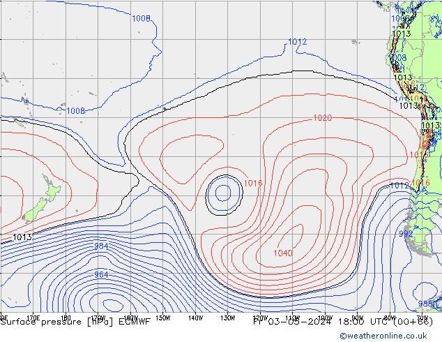 Presión superficial ECMWF vie 03.05.2024 18 UTC