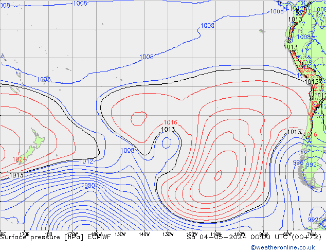 приземное давление ECMWF сб 04.05.2024 00 UTC