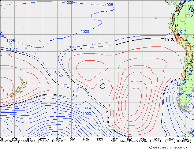 Surface pressure ECMWF Sa 04.05.2024 12 UTC