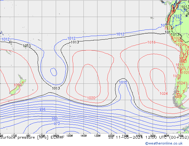 Luchtdruk (Grond) ECMWF za 11.05.2024 12 UTC